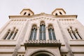 Facade of Church of the Holy Annunciation in the old town of Dubrovnik, Croatia.