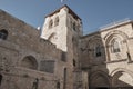 Facade of the Church of the Holy Sepulcher - Stone of Unction in Jerusalem, Israel