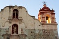 Facade of the church Iglesia Preciosa Sangre de Cristo with its beautiful bell tower and ornaments, Oaxaca, Mexico