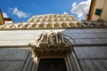 The facade of the church and monastery of San Michele in the Tuscan city Borgo in Pisa Italy Royalty Free Stock Photo