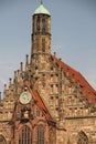 Facade of a church in the old town of Nuremberg, Germany. Royalty Free Stock Photo