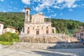 Facade of the church of Porto Ceresio, Italy Royalty Free Stock Photo