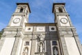 The facade of the church of the sacred hermitage of Camaldoli, Arezzo, Italy