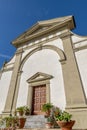 The facade of the church of San Donato in Terricciola, Pisa, Italy Royalty Free Stock Photo