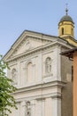 The facade of the church of San Michele, Brusino Arsizio, Switzerland