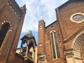 Facade of the church of Santa Anastasia, Verona, Italy. Royalty Free Stock Photo