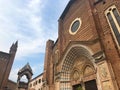 Facade of the church of Santa Anastasia, Verona, Italy. Royalty Free Stock Photo