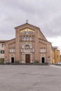 The facade of the Church of Santa Maria Addolorata in the historic center of Bardi, Parma, Italy Royalty Free Stock Photo