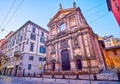 Facade of Church of Santa Maria ala Porta on same named street, Milan, Italy