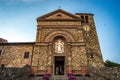 Facade of the Church of Santa Maria - Santa Maria Assunta - in Panzano In Chianti, Tuscany, Italy Royalty Free Stock Photo