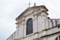 Facade of the Church of St. Euphemia also known as Basilica of St. Euphemia in the old town of Rovinj, Croatia Royalty Free Stock Photo