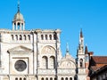 facade of church and towers of Certosa di Pavia Royalty Free Stock Photo