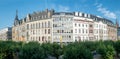 facade of classicistic houses at wilhelm street in Wiesbaden, Germany