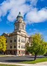 Facade and clock tower of Winneshiek County Courthouse in Decorah Iowa Royalty Free Stock Photo