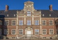 Facade on the cobblestoned courtyard of the Ahaus castle Royalty Free Stock Photo