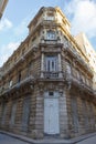 Facade of a colonial building with balcony in old Havana, Cuba, Caribbean Royalty Free Stock Photo