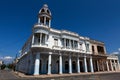 Facade of a colonial building at Parque Jose Marti in Cienfuegos, Cuba