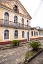 Facade of a colonial historic building in center of Iguape