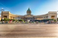 Facade and colonnade of Kazan Cathedral in St. Petersburg, Russia Royalty Free Stock Photo