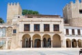 Facade of the Consistorial House in the Plaza Alta of Badajoz in Spain