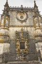 Facade of the Convent of Christ with its famous intricate Manuel