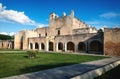 Facade of the Convent de San Bernardino de Siena in Valladolid, Yucatan, Mexico Royalty Free Stock Photo