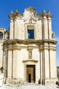 Facade of the Convent of Saint Agostino in Matera, Basilicata, Italy Royalty Free Stock Photo