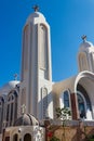 Facade of Coptic Orthodox church in Hurghada, Egypt Royalty Free Stock Photo