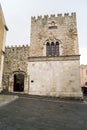 Facade of Corvaja Palace Palazzo Corvaja  in Taormina, Sicily Royalty Free Stock Photo