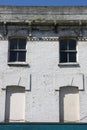 Facade of a crumbling building