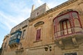 Facade decorated in the traditional Maltese style, Mdina, Malta