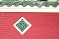 Pink facade Chinese temple, China Royalty Free Stock Photo