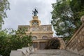 Facade of Deir Rafat or Shrine of Our Lady Queen of Palestine - Catholic monastery Royalty Free Stock Photo