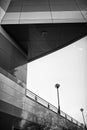 Facade design modern building black and white Royalty Free Stock Photo