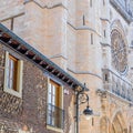 Facade of the Gothic cathedral of Leon, Spain Royalty Free Stock Photo