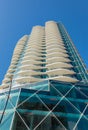 Facade detail of a modern high-rise apartment building Royalty Free Stock Photo