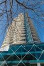 Facade detail of a modern high-rise apartment building Royalty Free Stock Photo