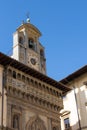 Facade detail of Palazzo della Fraternita dei Laici on Piazza Grande in Arezzo, Tuscany, Italy