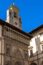 Facade detail of Palazzo della Fraternita dei Laici on Piazza Grande in Arezzo, Tuscany, Italy