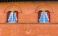 Facade detail of a traditional italian castle Royalty Free Stock Photo