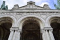 Sacre Coeur, Montmatre Paris France. Facade details.