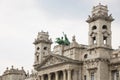 The facade - details - of the Ethnographic Museum situated in Kossuth Square, opposite the Parliament building, in Budapest. Royalty Free Stock Photo