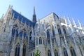 Facade details of the famous neo gothic Votive Church, Vienna, Austria Royalty Free Stock Photo