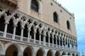 Facade of the Doges Palace in Venice, Italy