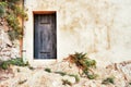 Facade with door in Saint Tropez, france