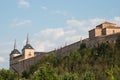 Facade of the ducal Palace at Lerma. View from the bridge Royalty Free Stock Photo