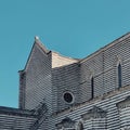 The facade of the Duomo di Orvieto, one of the most beautiful cathedral in italy Royalty Free Stock Photo