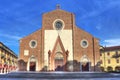 Facade of Duomo di Saluzzo, Italy.