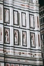 Facade dÃÂ©tails of Giotto bell tower in Florence, Italy Royalty Free Stock Photo