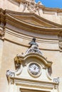 Facade elements of Basilica of St Dominic, parish church of Valletta, Malta